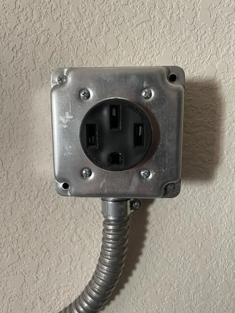 NEMA 14-50 outlet installed for Smart Home Electrical in Minnetonka